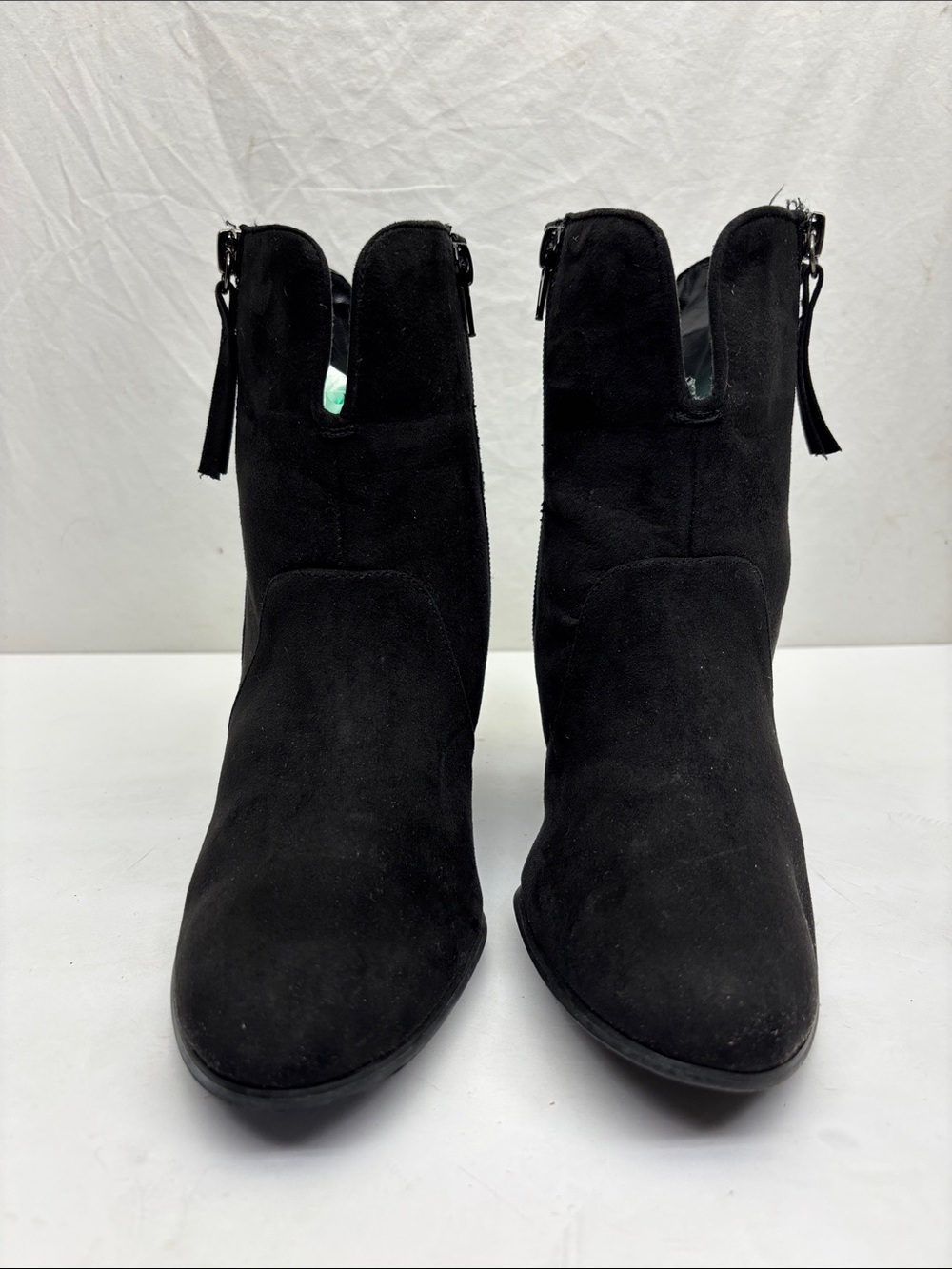 Carlos by Carlos Santana Women's Suede Ankle Boots Side Zip, SZ 8.5 M, box 75